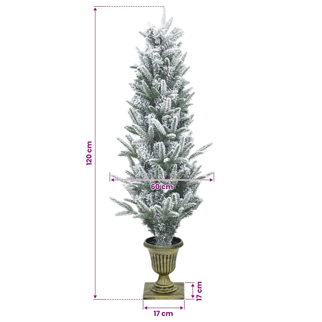 vidaXL Mini choinka świąteczna 120 cm PVC i PE Zielony i Biały