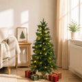vidaXL Mini choinka świąteczna 120 cm 100 LED Ciepła biel PVC i PE