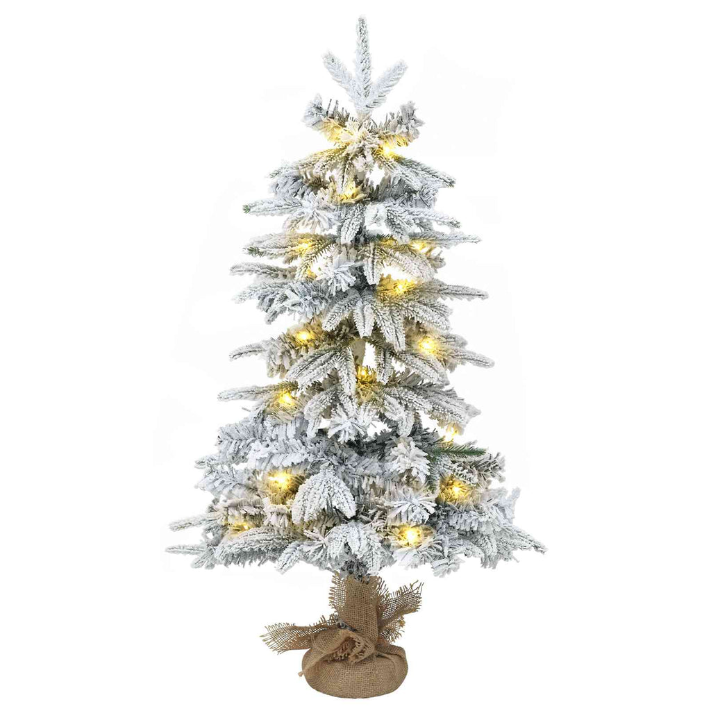vidaXL Mini choinka świąteczna 45 cm 25 LED Ciepła biel PVC i PE