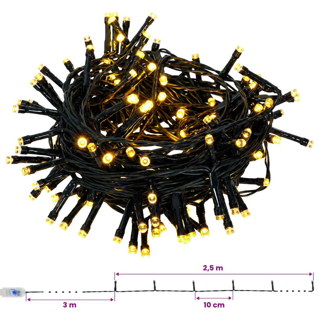 vidaXL Mini choinka świąteczna 45 cm 25 LED Ciepła biel PVC i PE