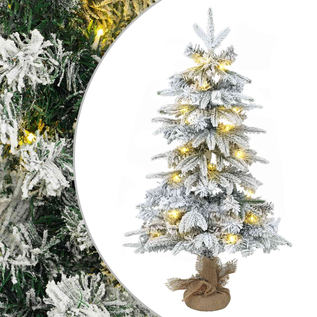 vidaXL Mini choinka świąteczna 90 cm 50 LED Ciepła biel PVC i PE