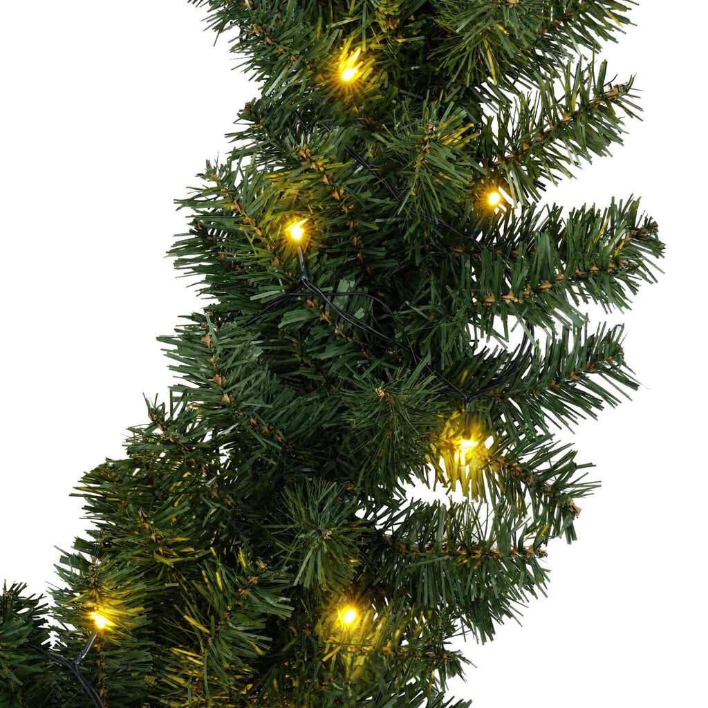 vidaXL Girlanda bożonarodzeniowa zielony 270 cm PVC 50 LED