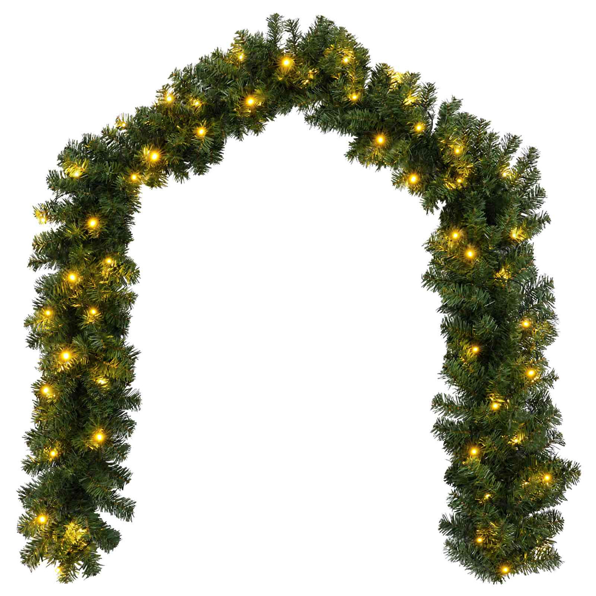 vidaXL Girlanda bożonarodzeniowa zielony 270 cm PVC 50 LED