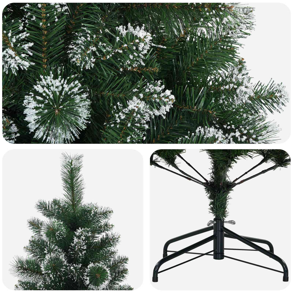 vidaXL Sztuczna choinka 120 cm PVC i Metal zielony