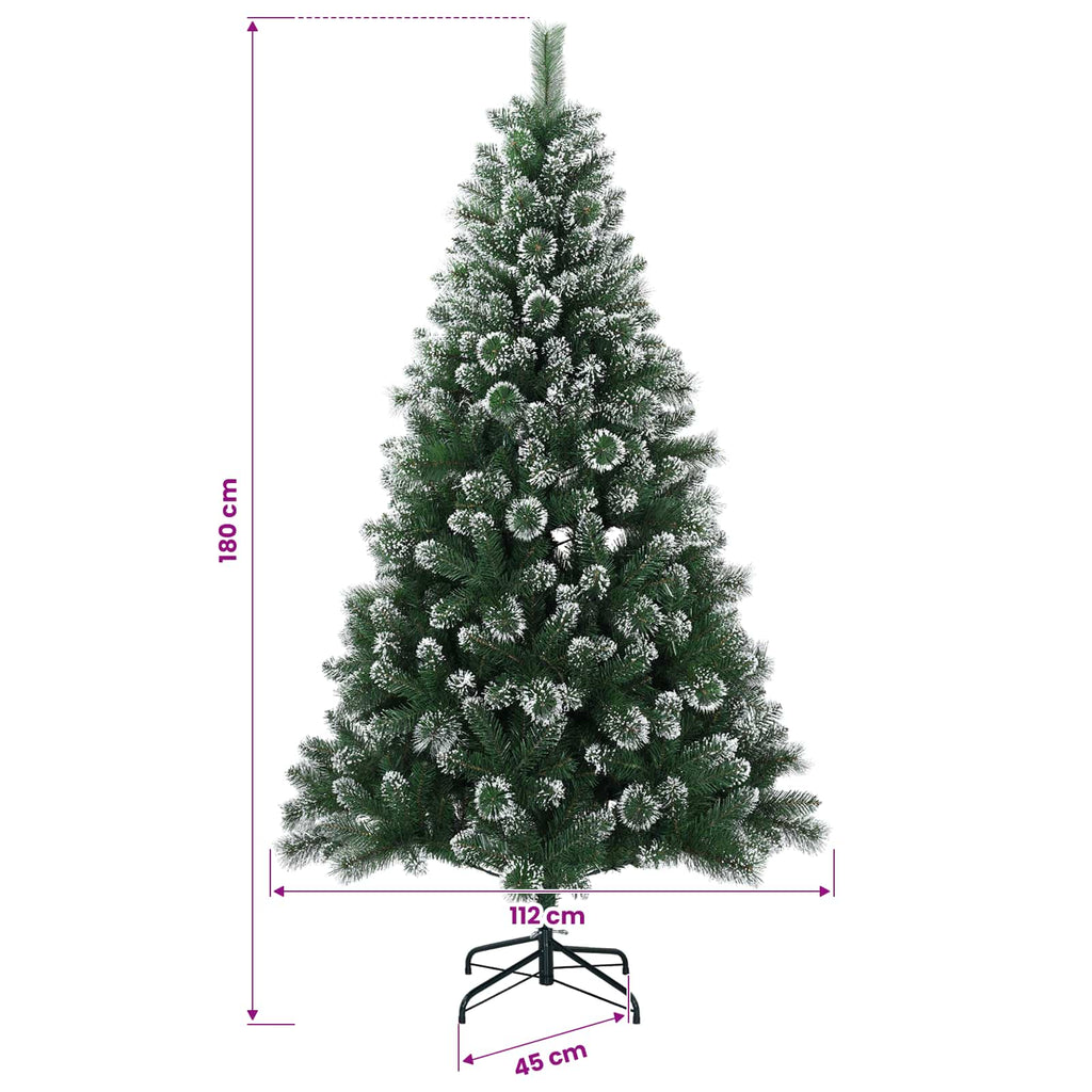 vidaXL Sztuczna choinka 180 cm PVC i Metal zielony