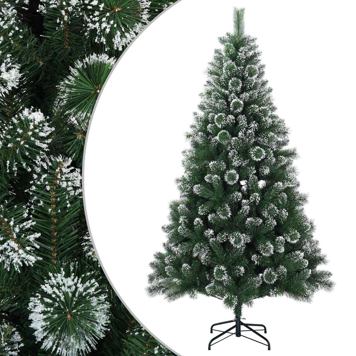 vidaXL Sztuczna choinka 240 cm PVC i Metal zielony