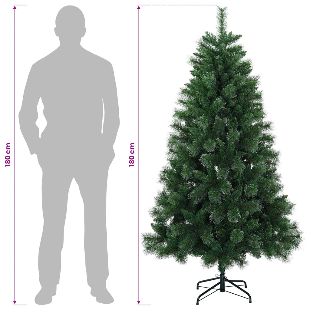 vidaXL Sztuczna choinka 180 cm PVC i Metal zielony