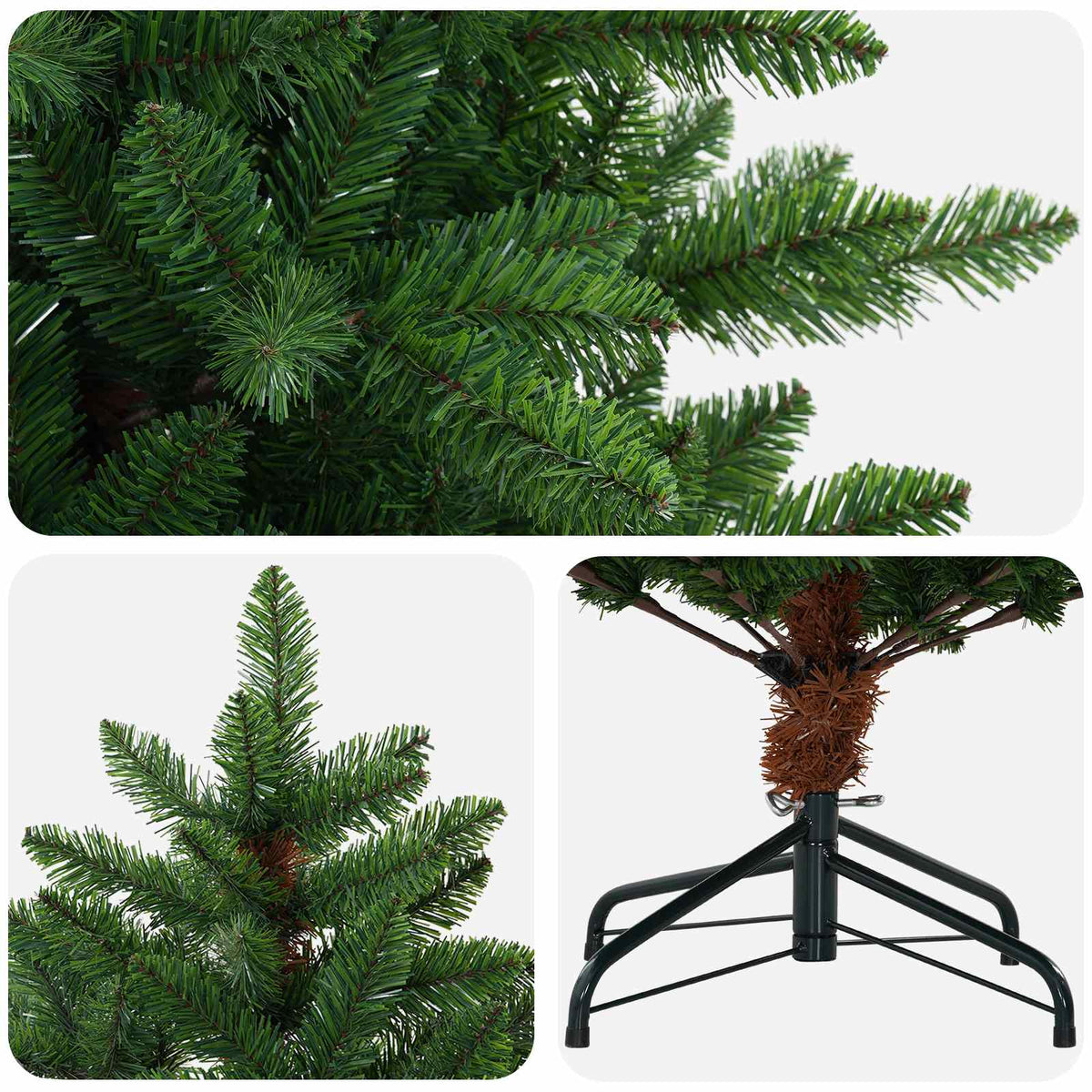 vidaXL Sztuczna choinka 180 cm PVC i Metal zielony