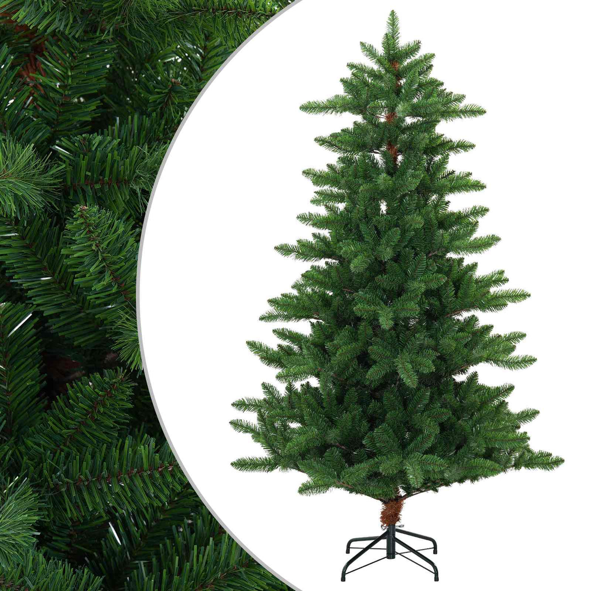 vidaXL Sztuczna choinka 240 cm PVC i Metal zielony