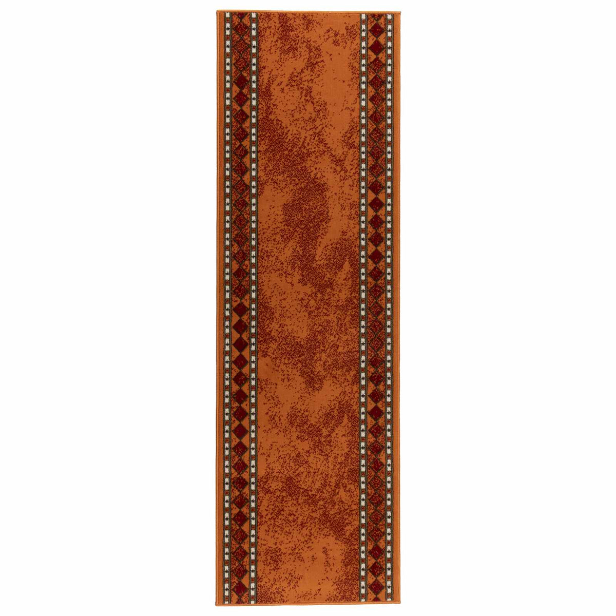vidaXL Dywan Bieżnik FLORNES Tkany pomarańczowy Diamenty 67 x 200 cm
