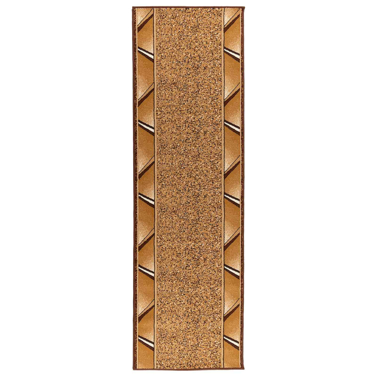 vidaXL Dywan Bieżnik FLORNES Tkany Ochra Zygzak 100 x 250 cm PP 7 mm