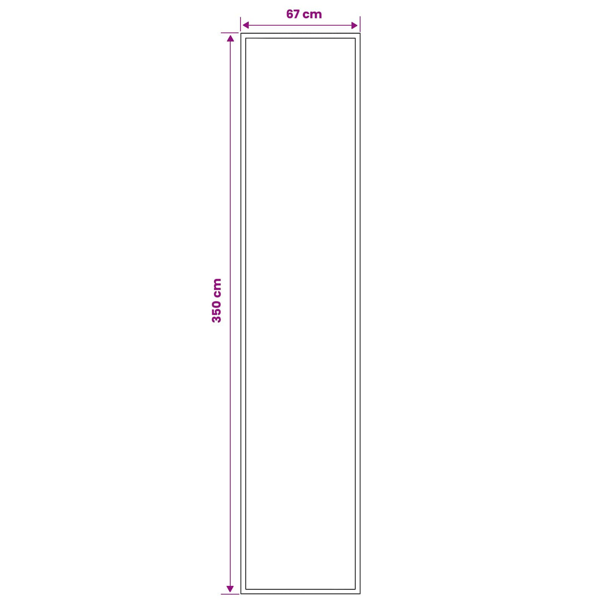 vidaXL Dywan Bieżnik FLORNES Tkany brązowy Zygzak 67 x 350 cm PP 7 mm