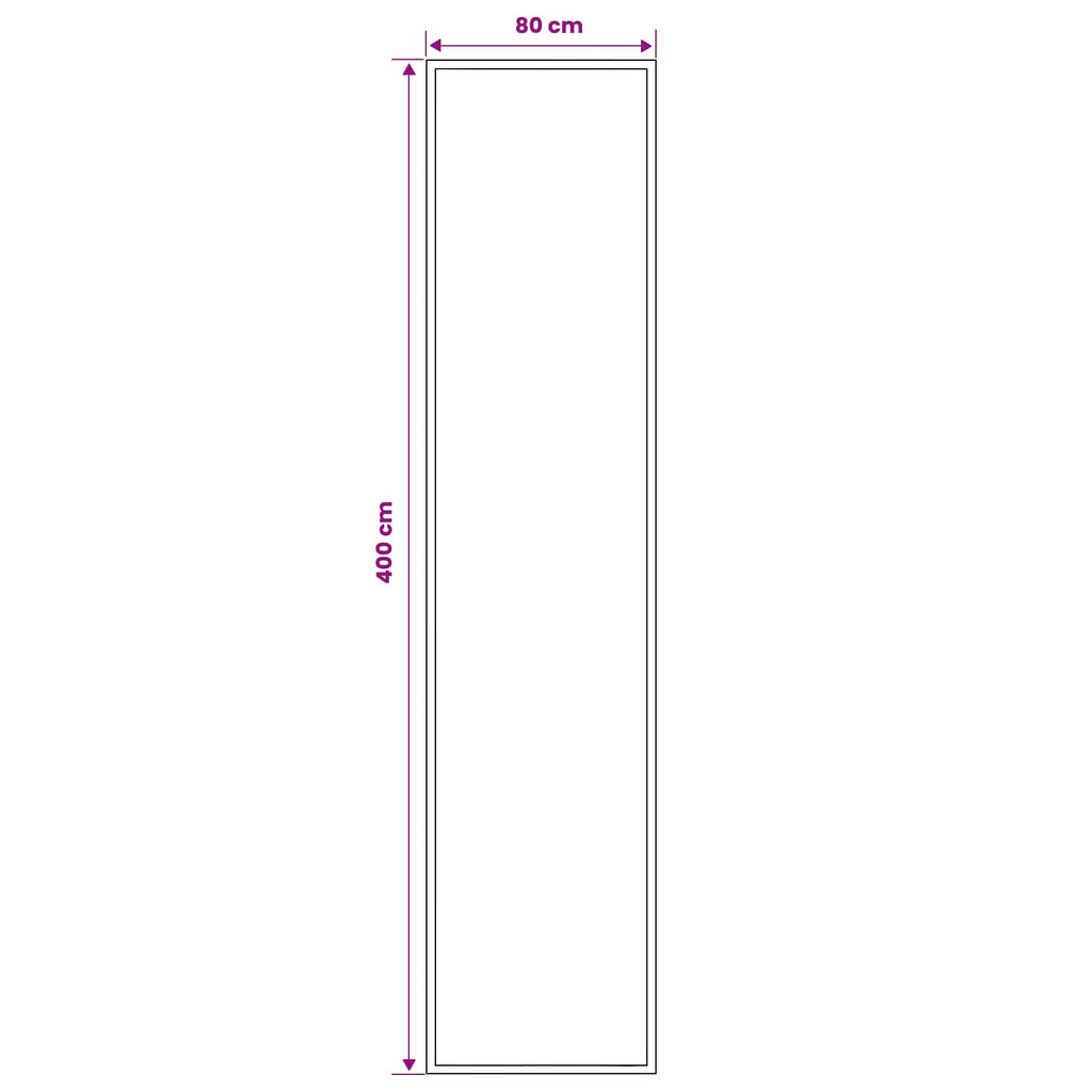 vidaXL Dywan Bieżnik FLORNES Tkany Szarobeżowy Zygzak 80 x 400 cm PP