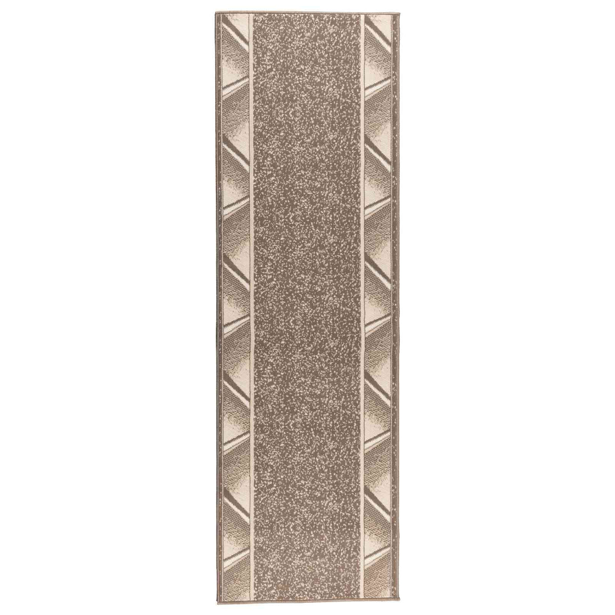 vidaXL Dywan Bieżnik FLORNES Tkany Szarobeżowy Zygzak 80 x 400 cm PP