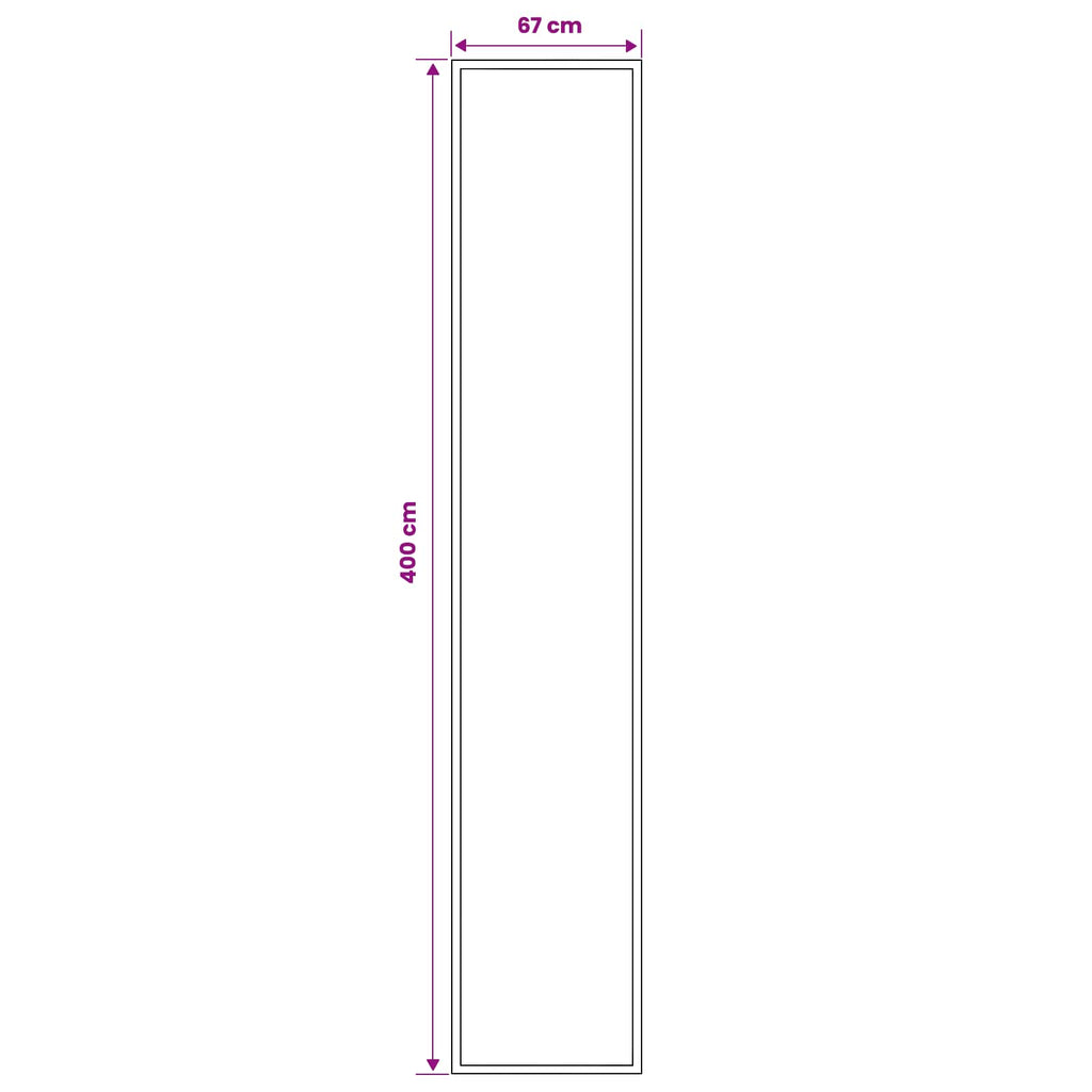 vidaXL Dywan Bieżnik FLORNES Tkany Ecru we wzory 67 x 400 cm PP 7 mm