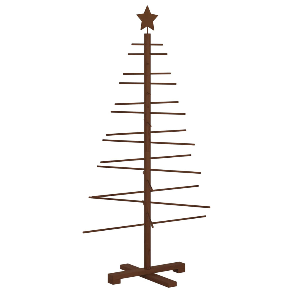 vidaXL Drewniana choinka 125 cm Bambus i lite drewno sosnowe
