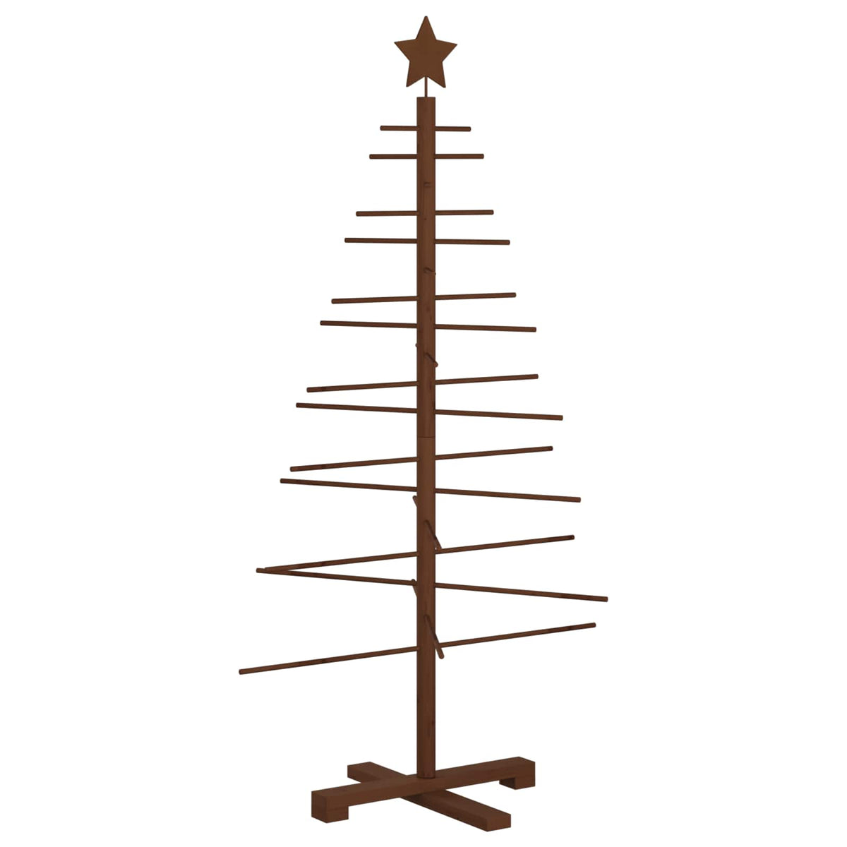 vidaXL Drewniana choinka 125 cm Bambus i lite drewno sosnowe