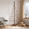 vidaXL Drewniana choinka 210 cm Bambus i lite drewno sosnowe