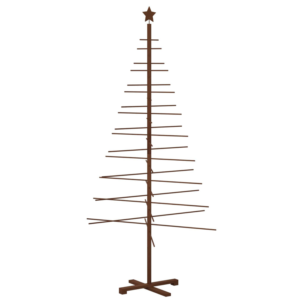 vidaXL Drewniana choinka 210 cm Bambus i lite drewno sosnowe