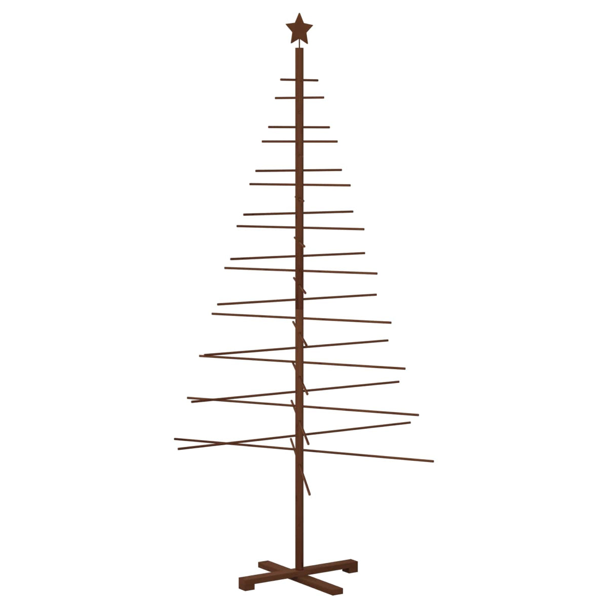 vidaXL Drewniana choinka 210 cm Bambus i lite drewno sosnowe