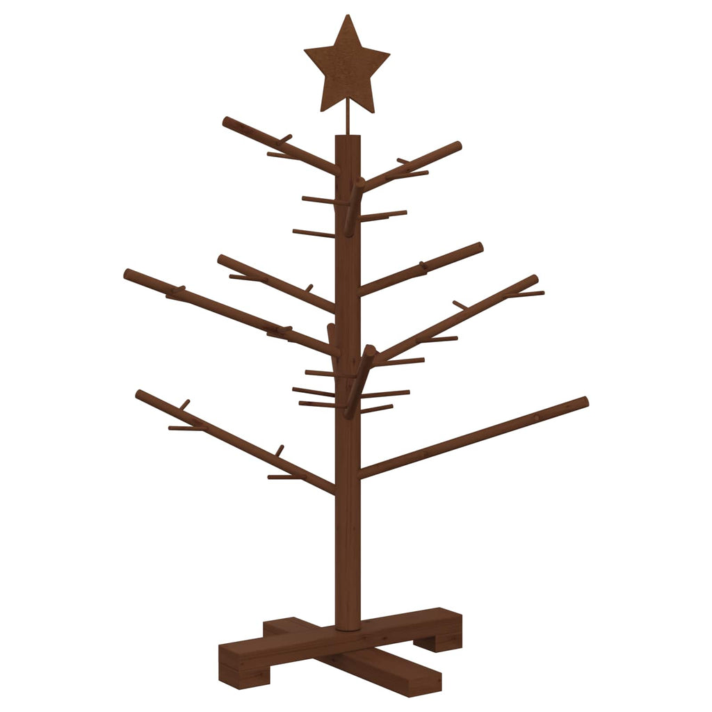 vidaXL Drewniana choinka 75 cm Bambus i lite drewno sosnowe