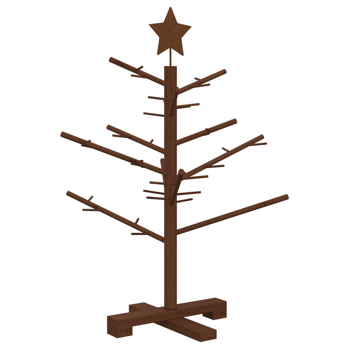 vidaXL Drewniana choinka 75 cm Bambus i lite drewno sosnowe