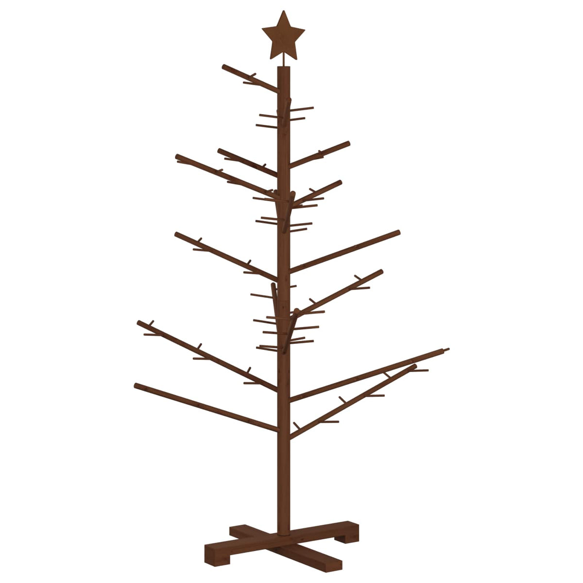 vidaXL Drewniana choinka 125 cm Bambus i lite drewno sosnowe