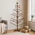 vidaXL Drewniana choinka 150 cm Bambus i lite drewno sosnowe