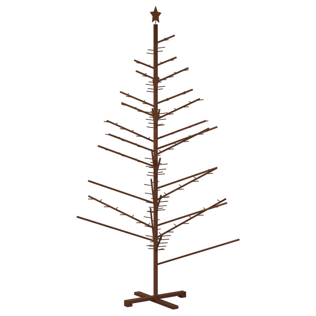 vidaXL Drewniana choinka 210 cm Bambus i lite drewno sosnowe