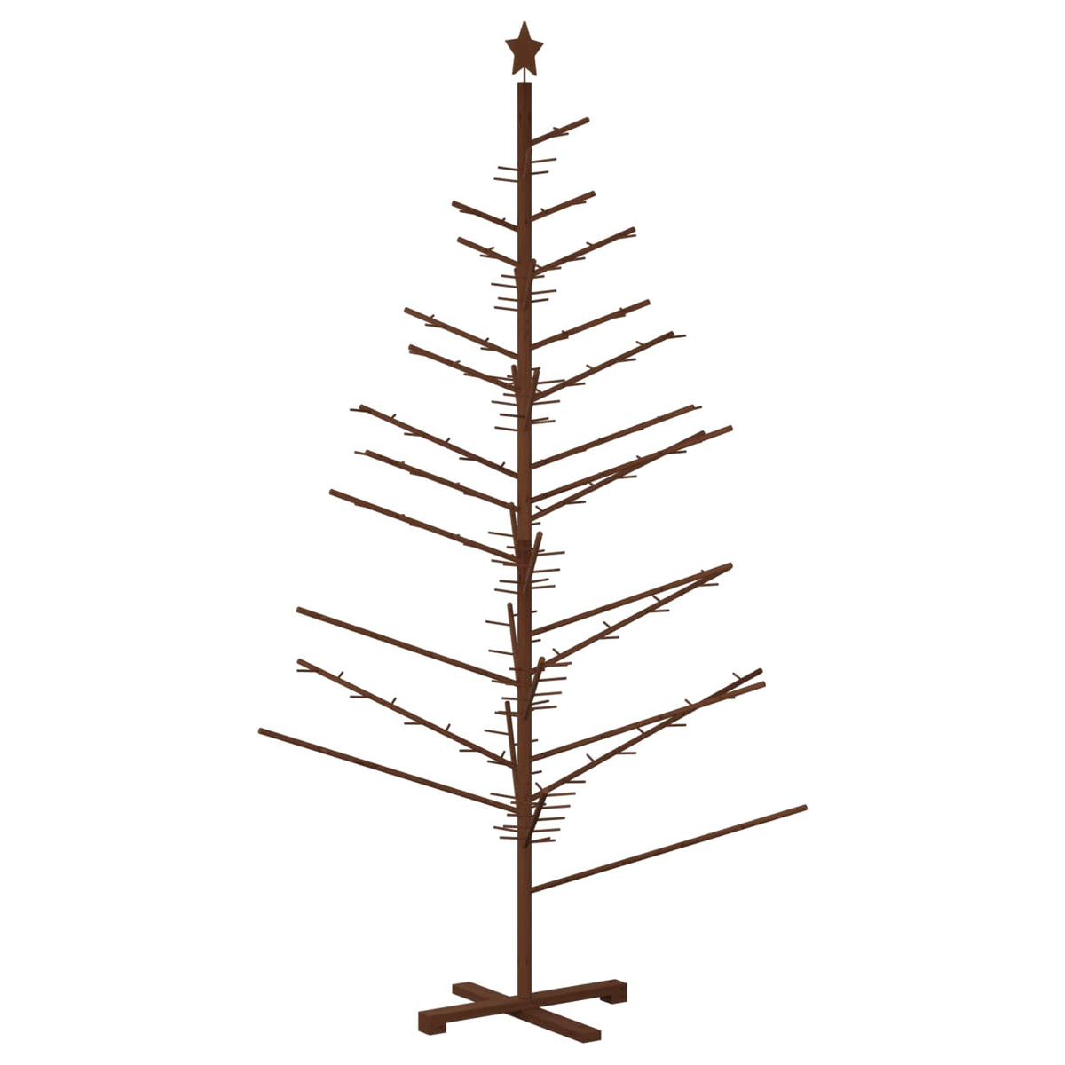 vidaXL Drewniana choinka 210 cm Bambus i lite drewno sosnowe