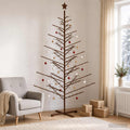 vidaXL Drewniana choinka 240 cm Bambus i lite drewno sosnowe
