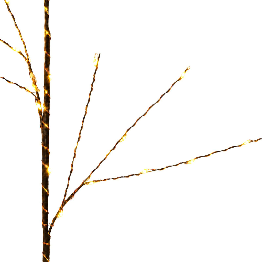 vidaXL Świąteczna dekoracja LED gałązki miedziane 3 szt. brązowy 62 cm