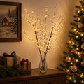 vidaXL Świąteczna dekoracja LED gałązki miedziane 3 szt. brązowy 62 cm