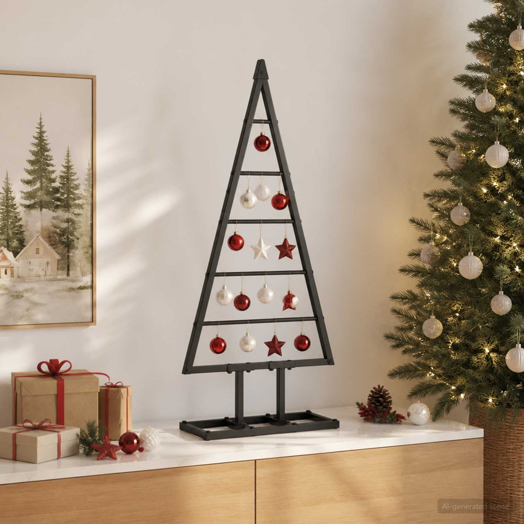 vidaXL Metalowa choinka świąteczna KUOPIO 60 cm Metal Czarny