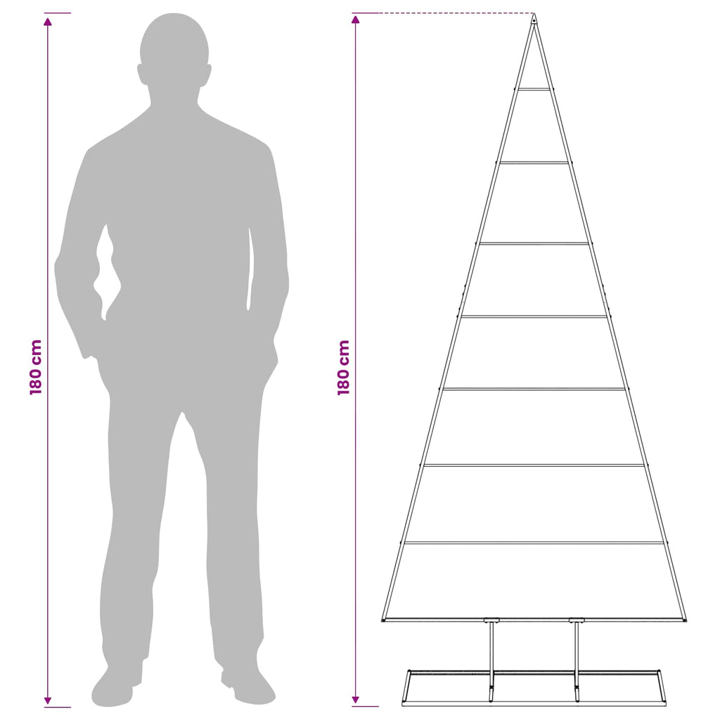 vidaXL Metalowa choinka świąteczna KUOPIO 180 cm Metal Czarny