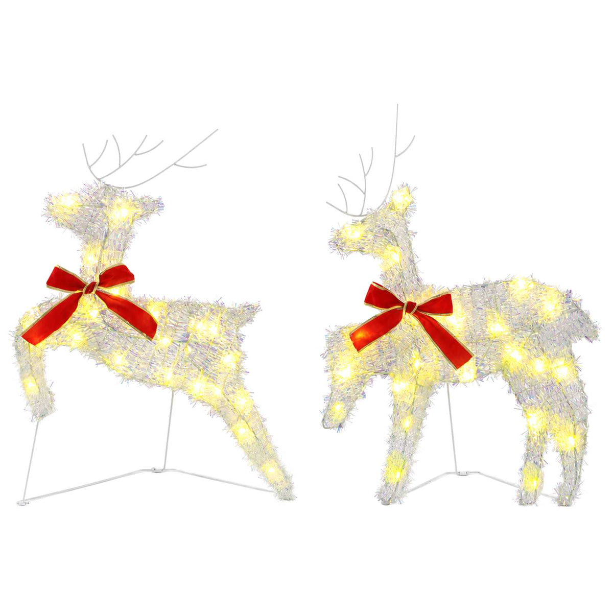 vidaXL Renifer Bożonarodzeniowy 6 szt. 80 LED Ciepła biel