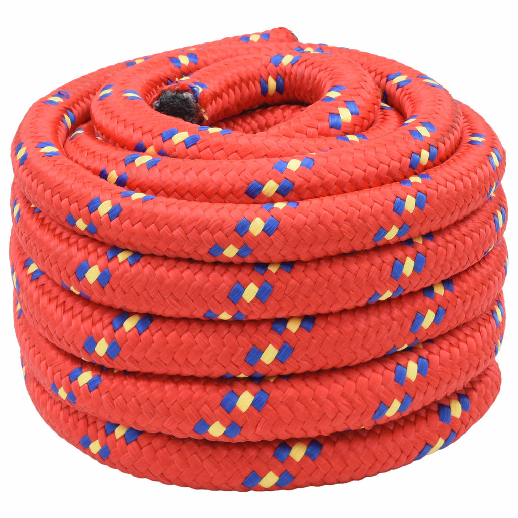 vidaXL Wielofunkcyjna lina gospodarcza 30 mm 5 m czerwony PP