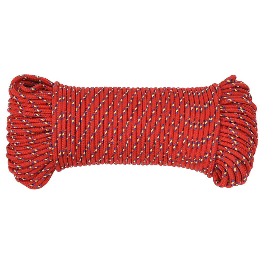 vidaXL Wielofunkcyjna lina gospodarcza 4 mm 500 m czerwony PP