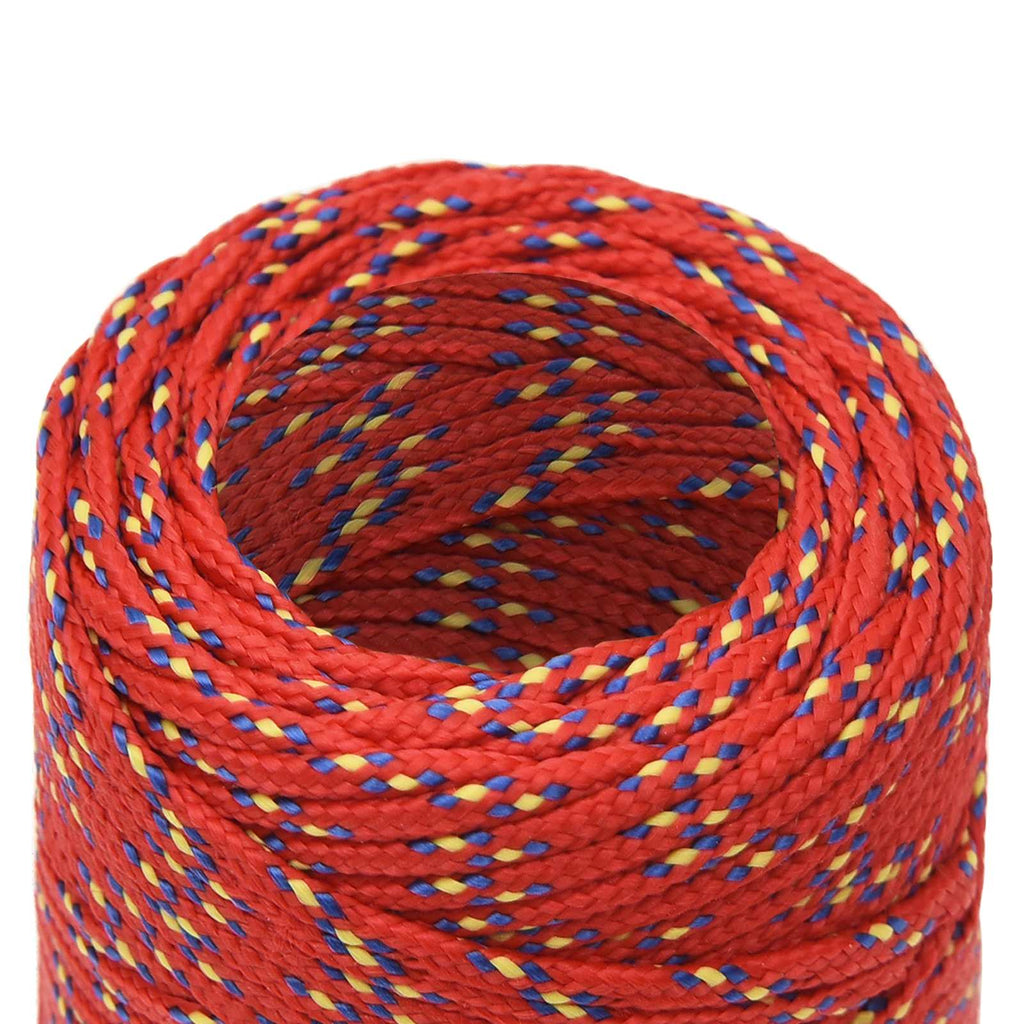 vidaXL Wielofunkcyjna lina gospodarcza 2 mm 50 m czerwony PP