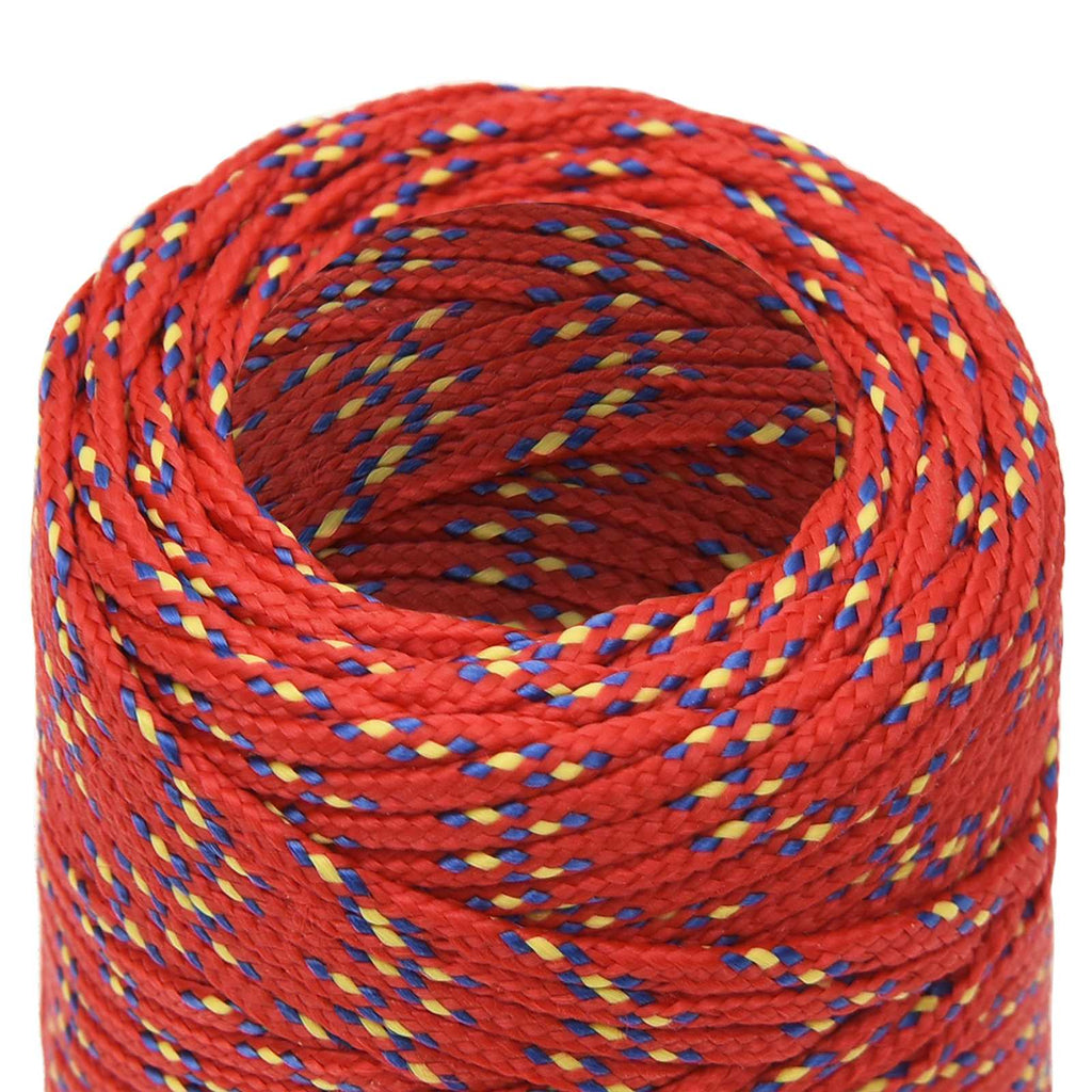 vidaXL Wielofunkcyjna lina gospodarcza 2 mm 25 m czerwony PP