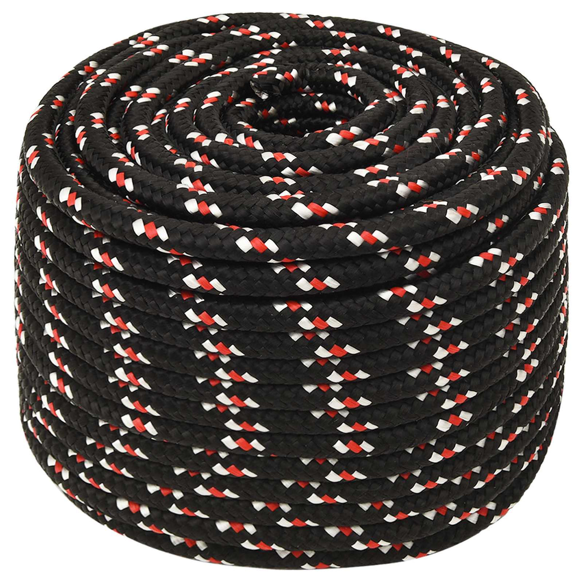 vidaXL Wielofunkcyjna lina gospodarcza 14 mm 100 m Czarny i czerwony