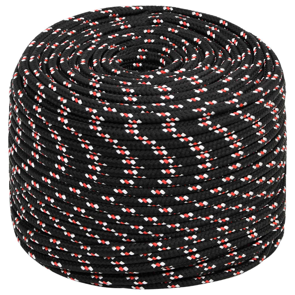 vidaXL Wielofunkcyjna lina gospodarcza 6 mm 25 m Czarny i czerwony PP