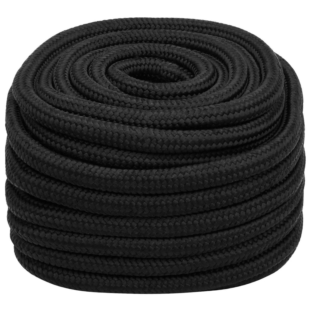 vidaXL Wielofunkcyjna lina gospodarcza 20 mm 50 m Czarny PP