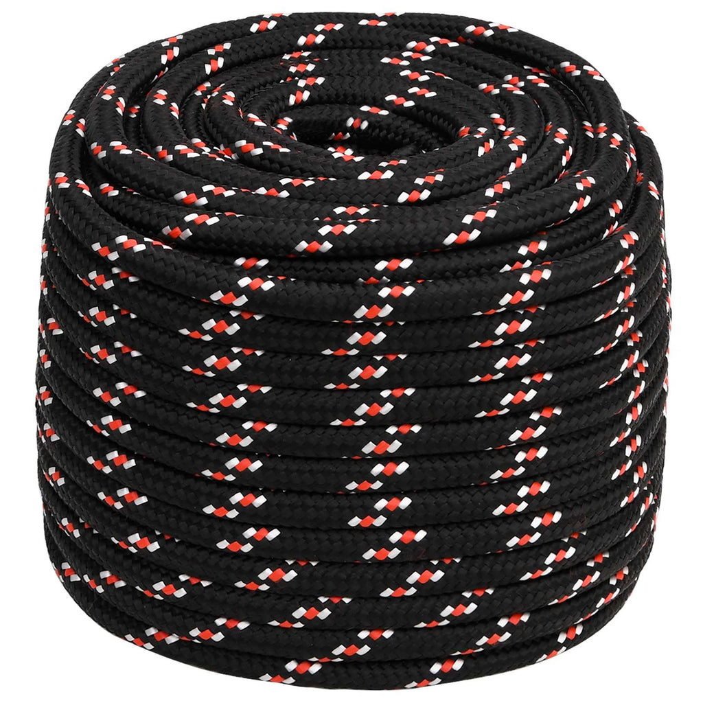 vidaXL Wielofunkcyjna lina gospodarcza 18 mm 100 m Czarny i czerwony