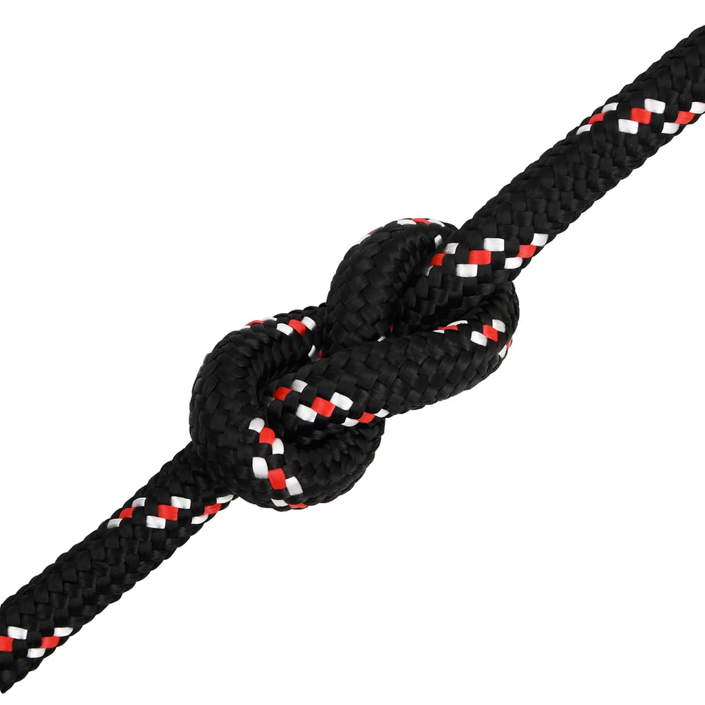 vidaXL Wielofunkcyjna lina gospodarcza 20 mm 50 m Czarny i czerwony PP