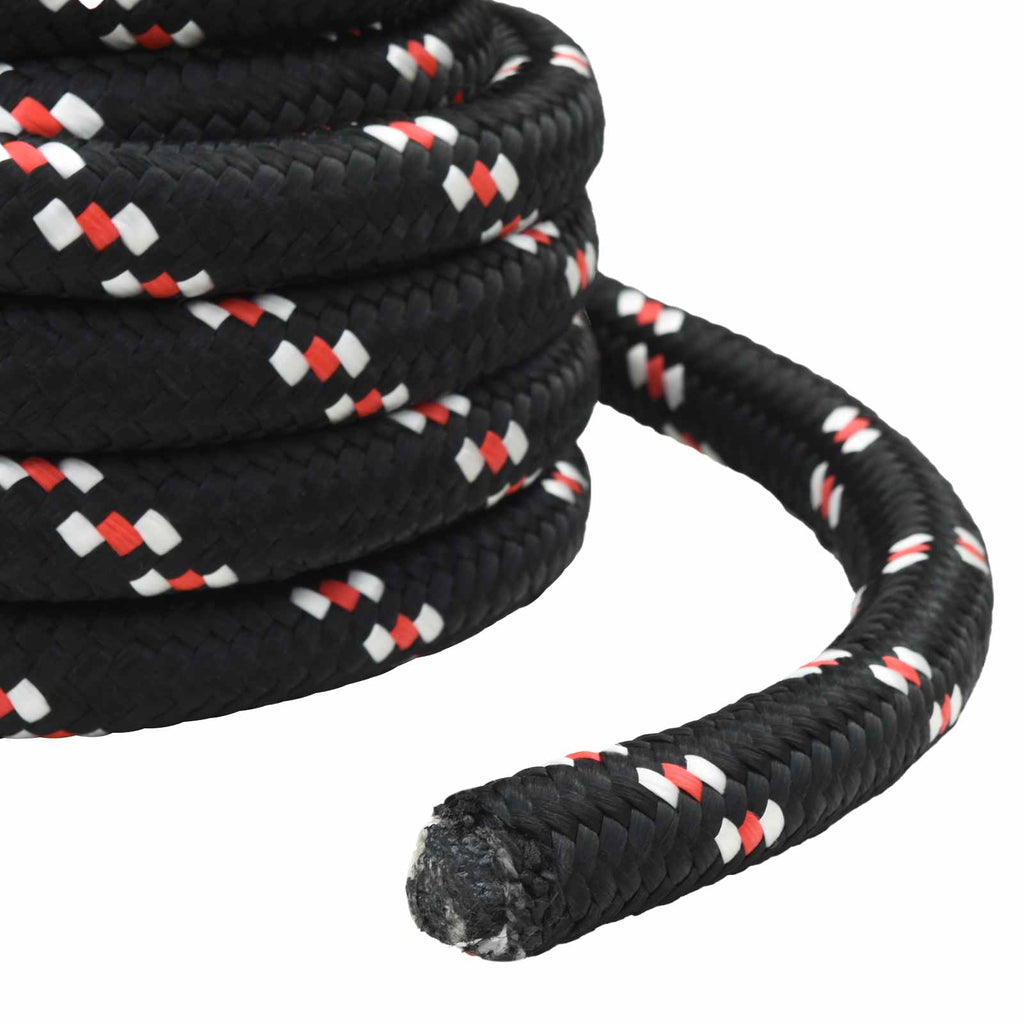vidaXL Wielofunkcyjna lina gospodarcza 30 mm 25 m Czarny i czerwony PP