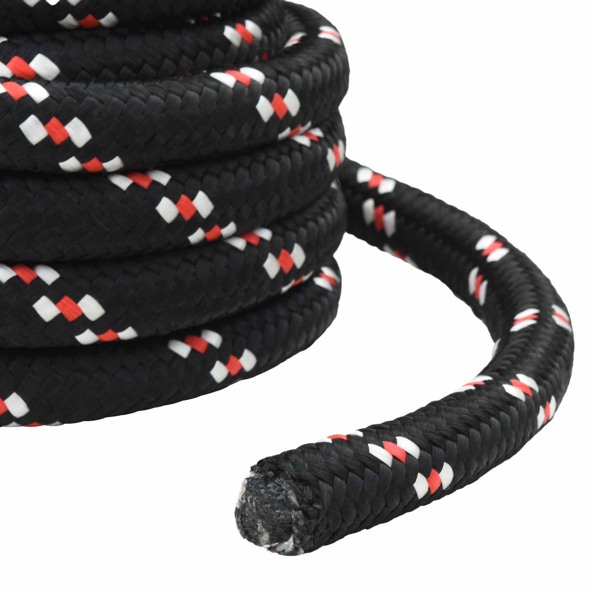 vidaXL Wielofunkcyjna lina gospodarcza 30 mm 25 m Czarny i czerwony PP