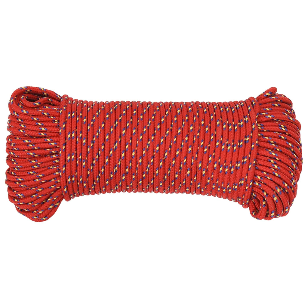 vidaXL Wielofunkcyjna lina gospodarcza 5 mm 250 m czerwony PP