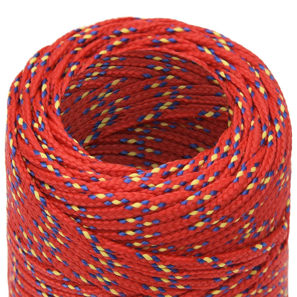 vidaXL Wielofunkcyjna lina gospodarcza 2 mm 100 m czerwony PP