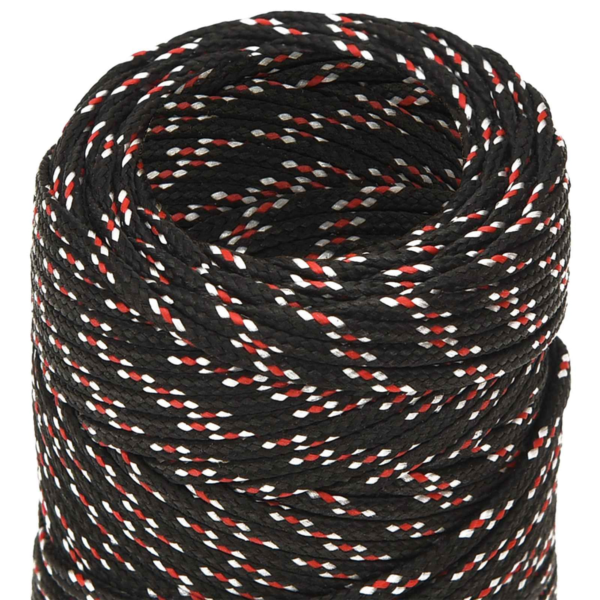 vidaXL Wielofunkcyjna lina gospodarcza 2 mm 250 m Czarny i czerwony PP
